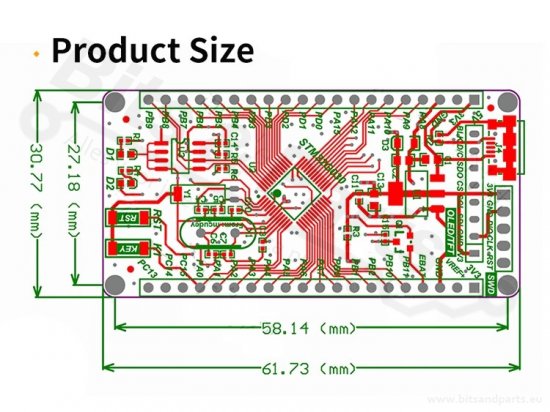 STM32 ARM development board STM32F103C6T6